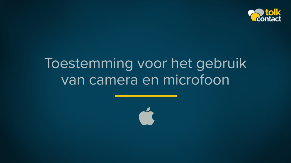 Toestemming camera en microfoon (ios)